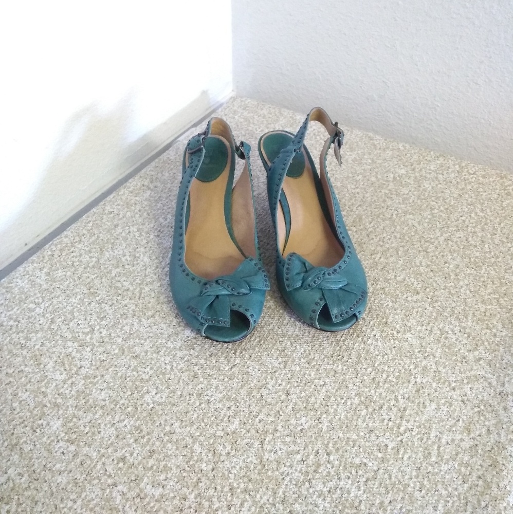 Frye Maya Studded Leather Sling Back Sandals